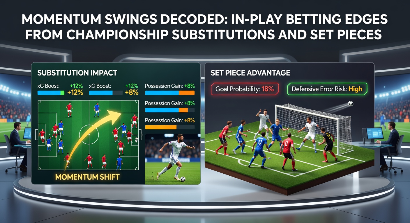 Dynamic action from a Championship set-piece corner, players jostling in the box as the ball arcs in, capturing the high-stakes momentum build-up