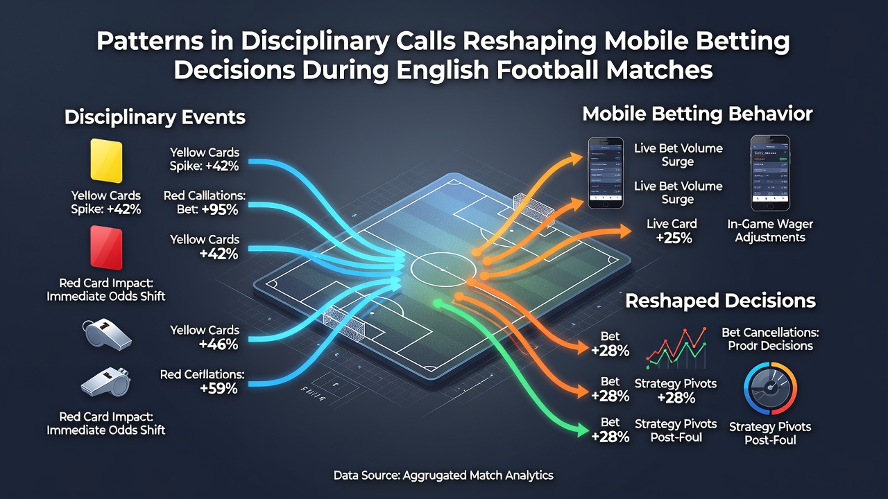 Live mobile screen displaying VAR review impact on card betting odds during an EFL match