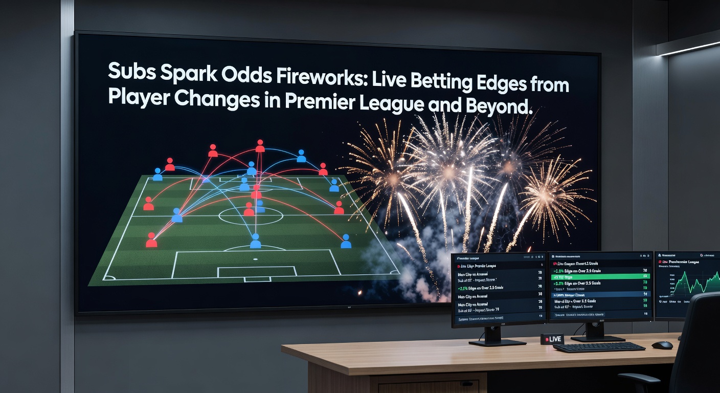 Live betting interface showing rapid odds changes after a key substitution in a European league match